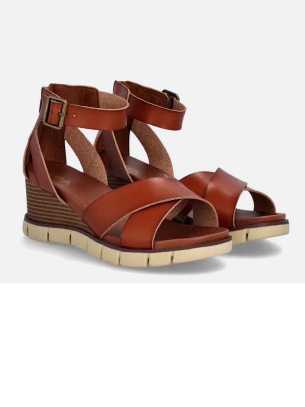 MIA Lauri women’s cognac Wedge Sandals Size 8